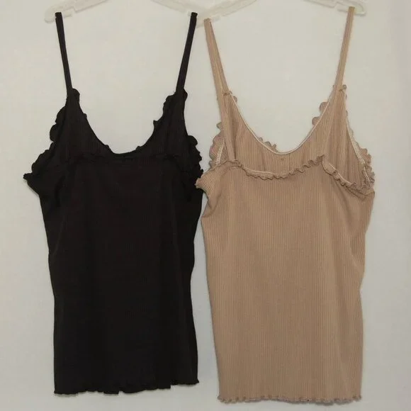NO BO Camis, Black & Taupe, Size S (3-5) for Juniors & Women - Picture 2 of 2